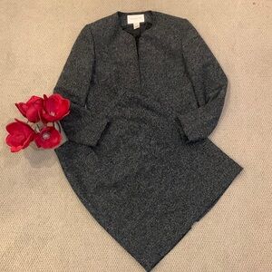 🌹 Vintage Jones New York • Sharp Classy Gray 2 Piece  Skirt Suit •